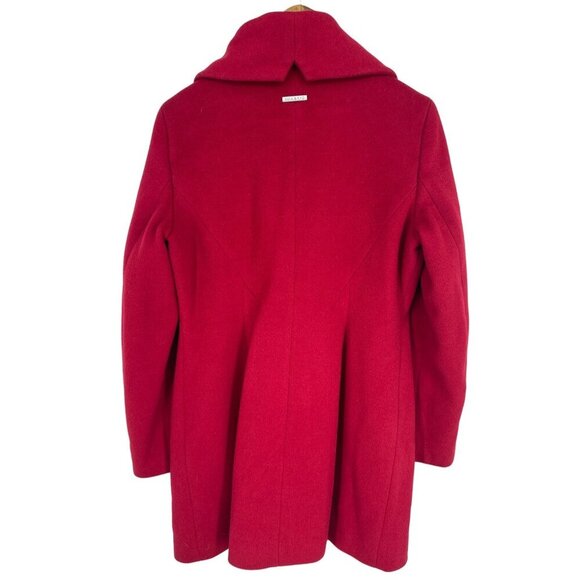 Soia & Kyo - Jenna Slim-Fit Wool Coat in Crimson Size L - Picture 2 of 13